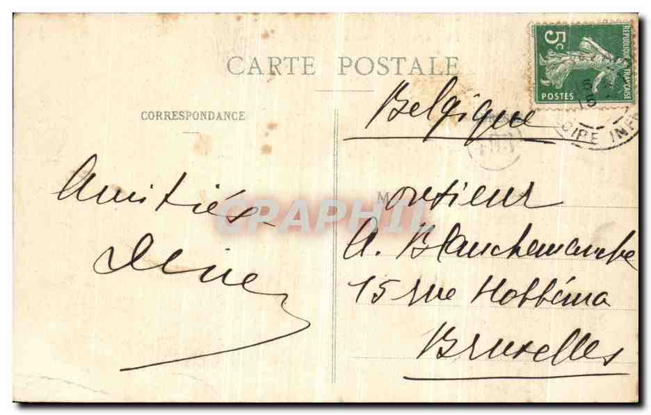 CPA Saint Nazaire Le Rocher du Lion — Rückseite