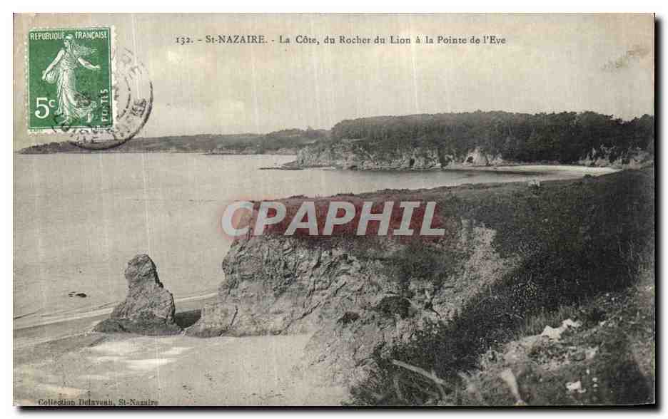 CPA Saint Nazaire La Cote du Rocher du Lion la Pointe de l Eve
