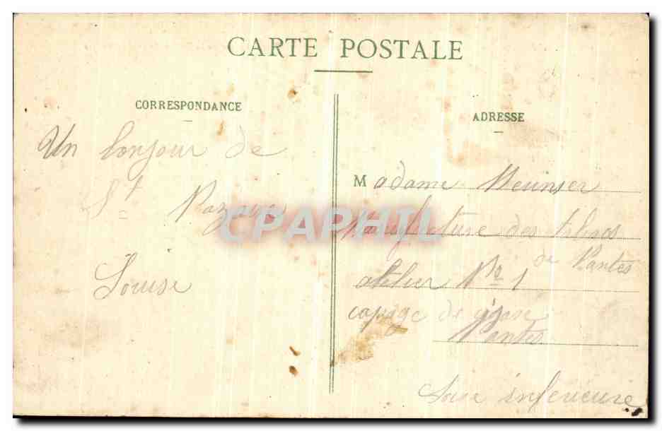 CPA Saint Nazaire La Cote du Rocher du Lion a la Pointe de l Eve Plages de la Rougeole et de Port Ce — Rückseite