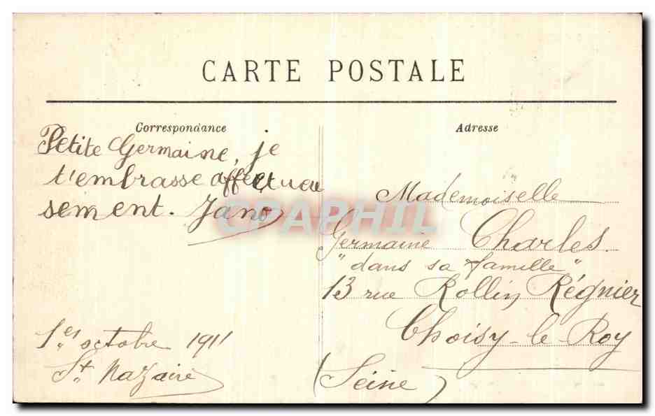 CPA Saint Nazaire L Abside de l Eglise Saint Nazaire et la Rue du Croisic — Verso