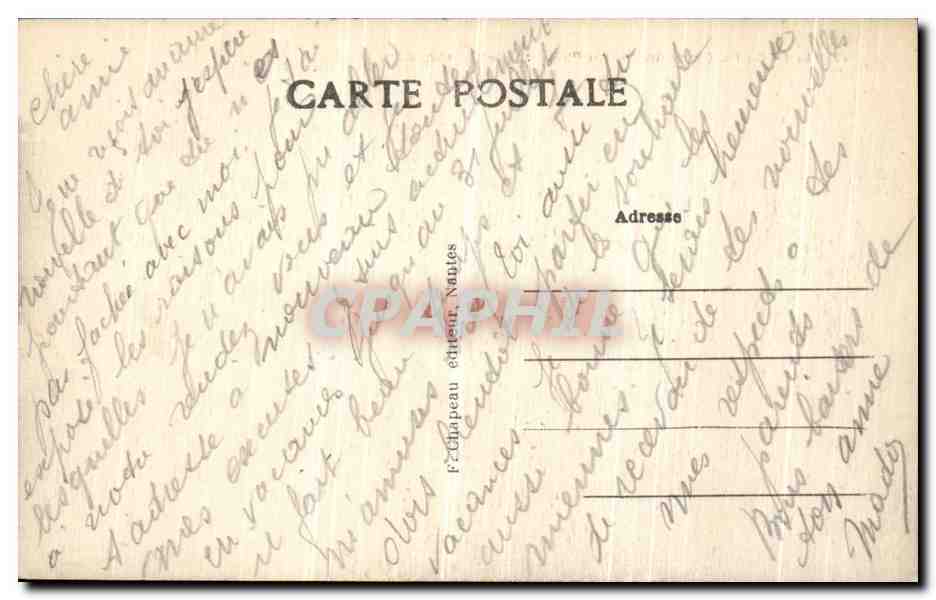 CPA Saint Nazaire La Plage de Portce et la Cote — Rückseite
