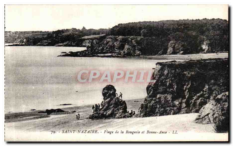 CPA Saint Nazaire Plage de la Rougeole et Bonne Anse