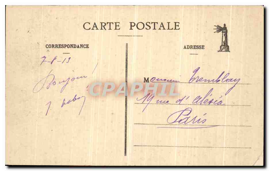 CPA Du Pouliguen Un Jour de Grande Tempete sur l Ocean — Rückseite