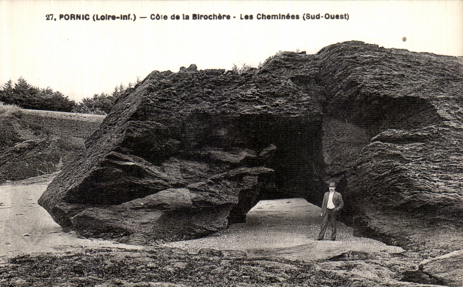CPA Pornic Cote de la Birochere Les Cheminees