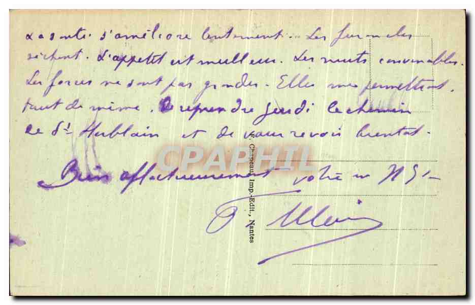 CPA Saint Marie sur Mer La falaise et le Chemin sur la Cote — Rückseite