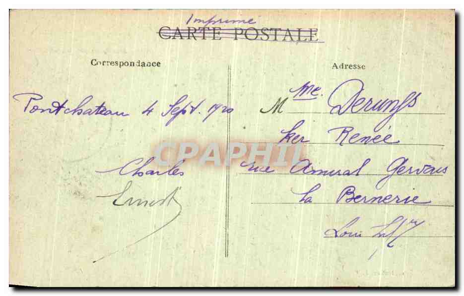 CPA Calvaire De Pontchateau Jesus tombe pour la premiere fois — Rückseite