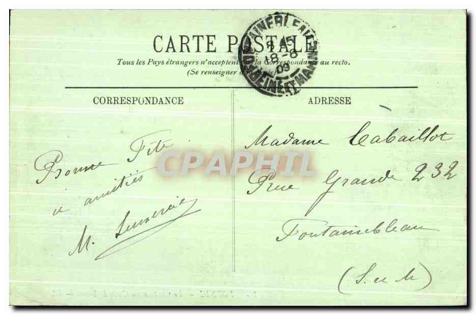 CPA Pornic Le Chateau au Clair de Lune — Rückseite