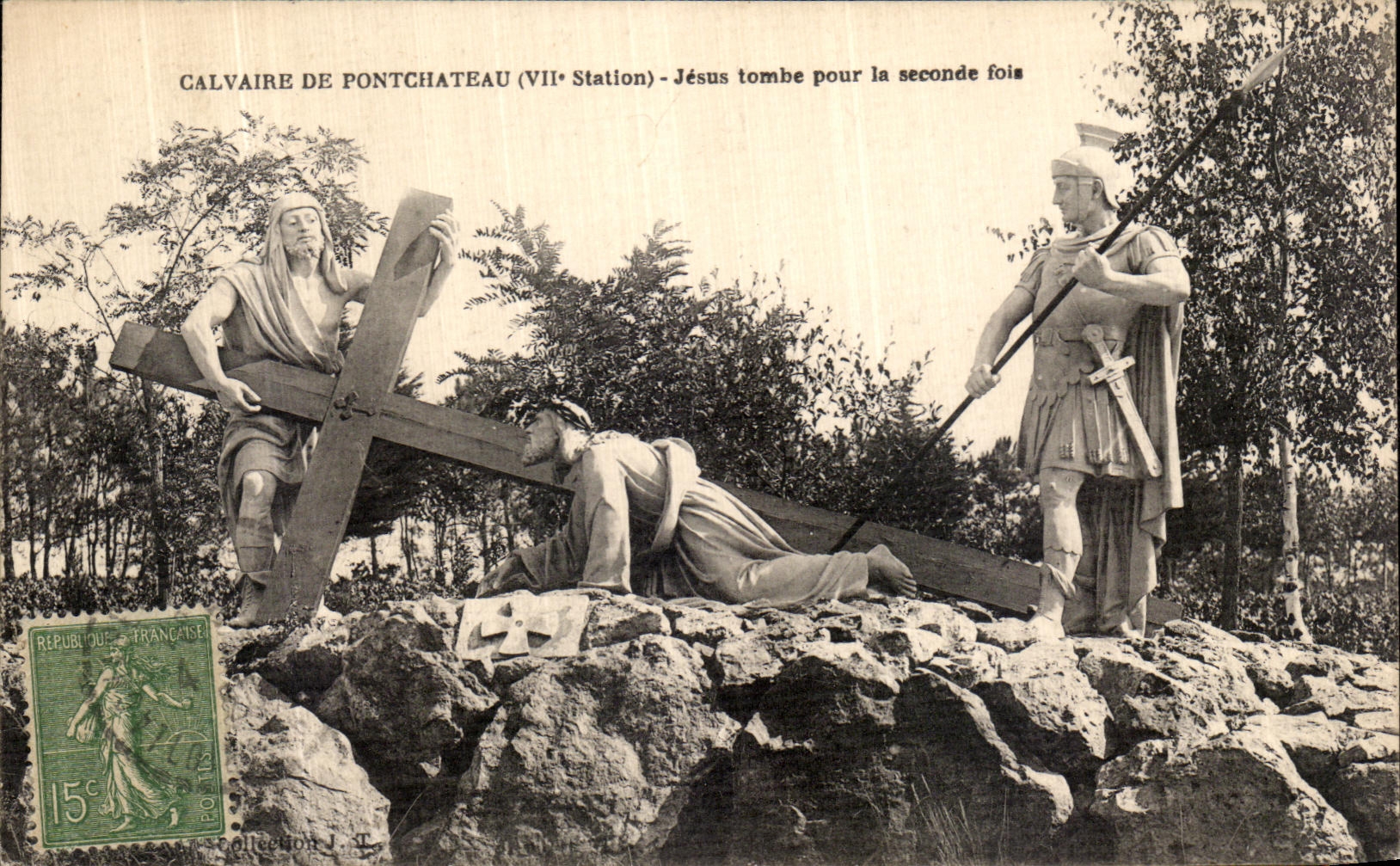 CPA Calvaire de Ponchateau Jesus Tombe Pour la Seconde Fois
