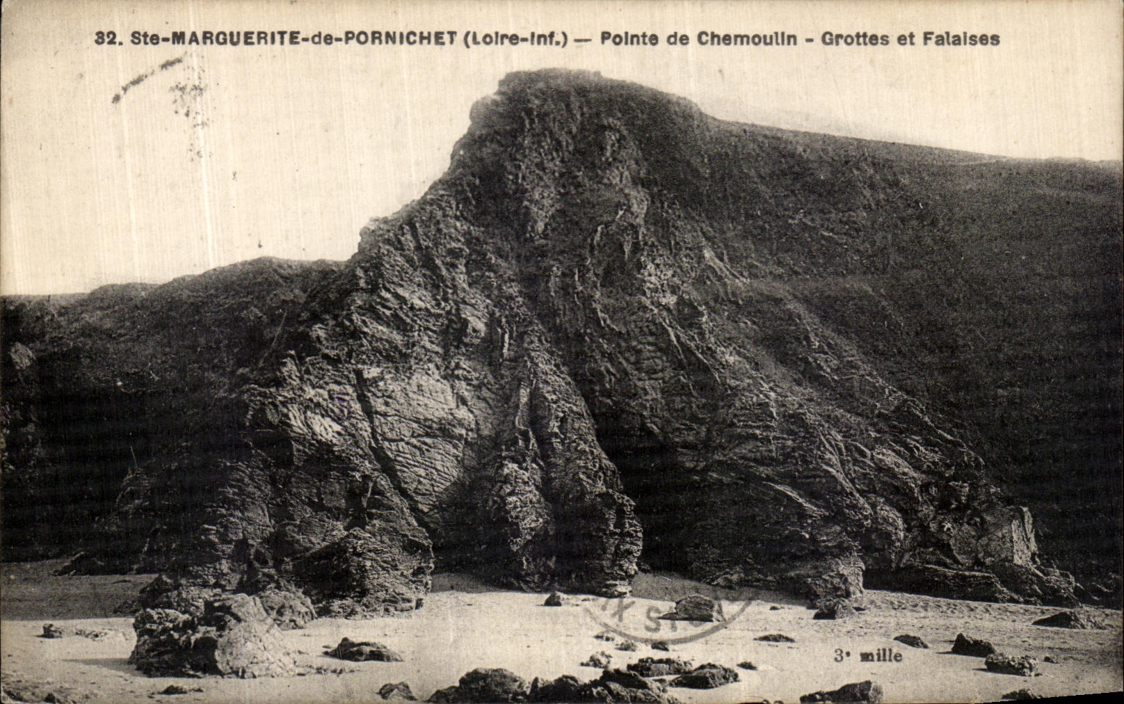 CPA Ste Marquerite de Pornichet Pointe de Chemoulin Grottes et Falaises