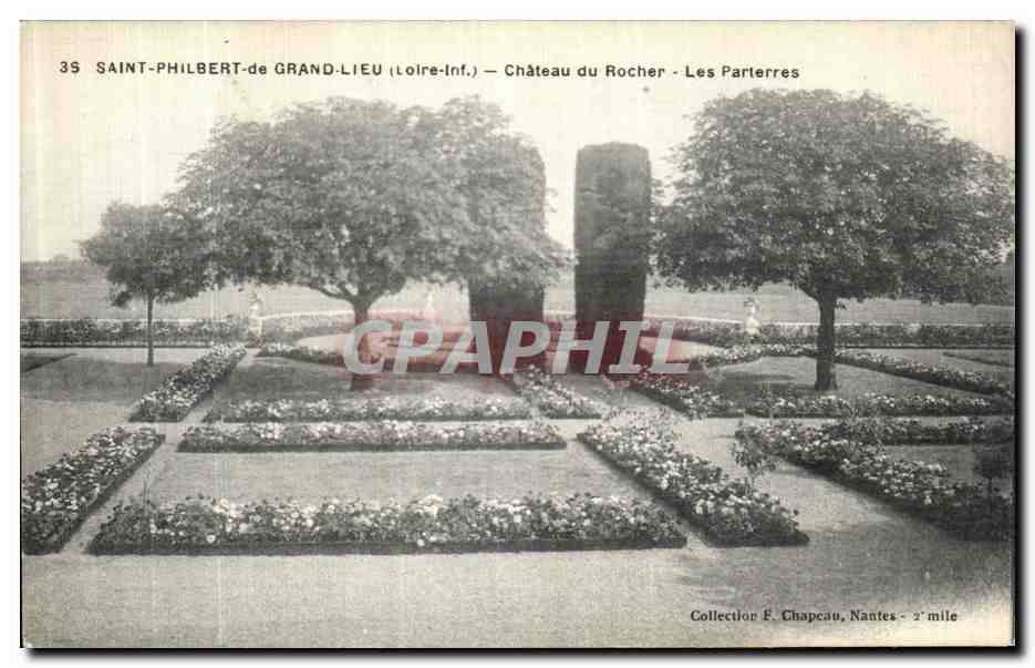CPA Saint Philbert de Grand Lieu Chateau du Rocher Les Parterres