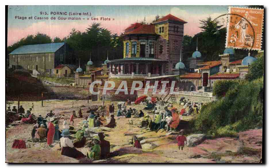 CPA Pornic Plage et Casino de Gourmalon Les Flots