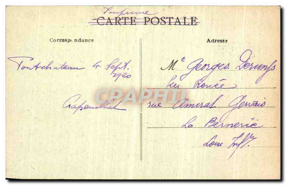 CPA Pontchateau Le Calvaire Christ — Back