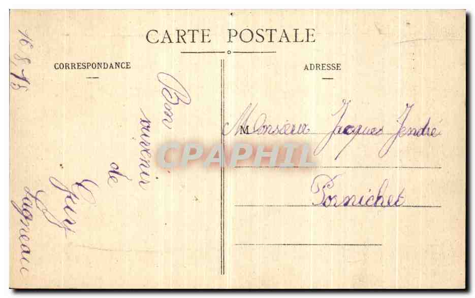 CPA Pornic L Avant Port Bateaux — Rückseite