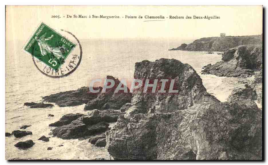 CPA De St Marc a Ste Marguerite Pointe de Chemoulin Rochers des Deux Aiguilles