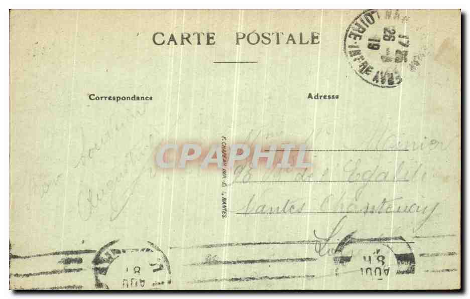 CPA Sainte Marie sur Mer Plage du Sablon Rocher de la Vierge — Back
