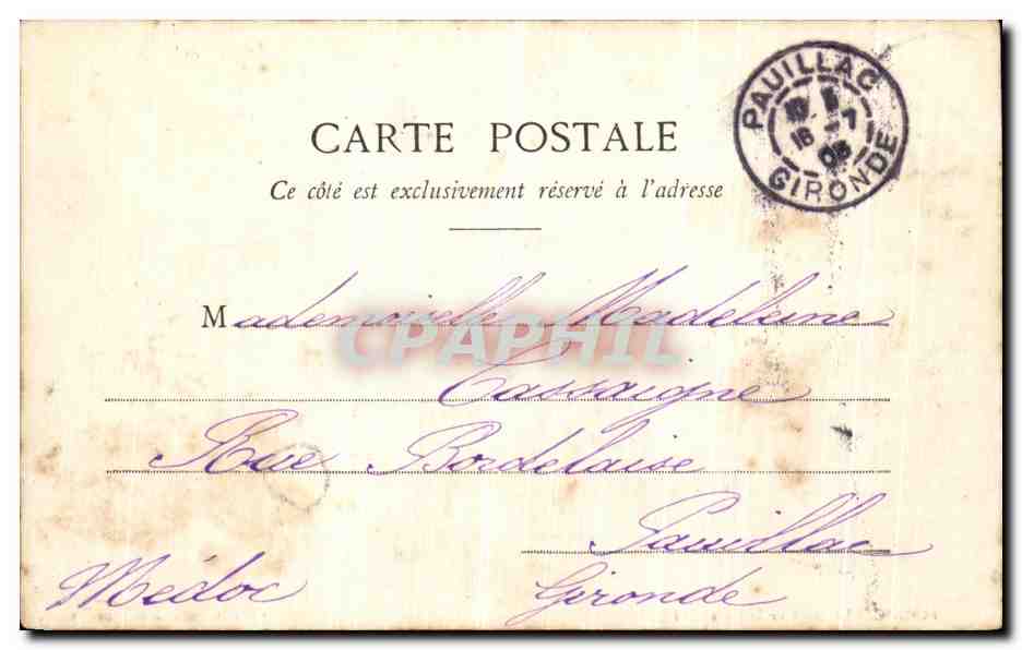 CPA Pornic La Plage de la Noveillard — Rückseite