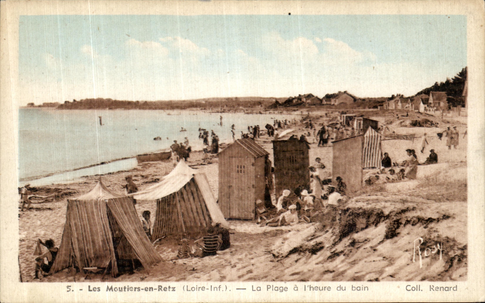 CPA Les Moutiers en Retz La Plage a l heure du bain