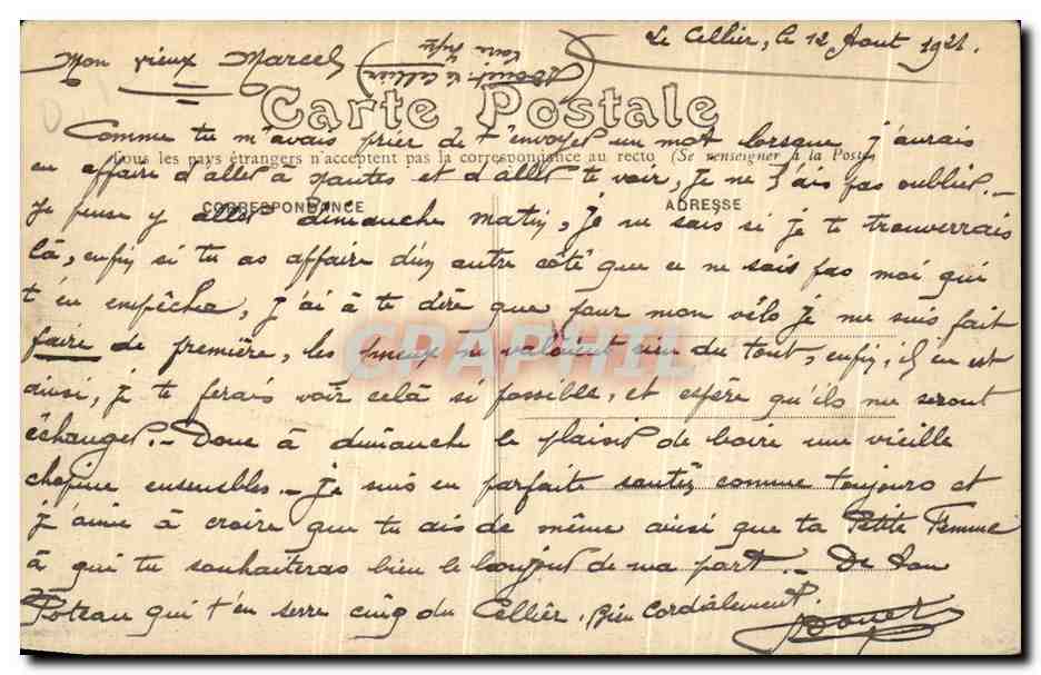 CPA Le Cellier La Loire et les Coteaux de St Meen — Rückseite