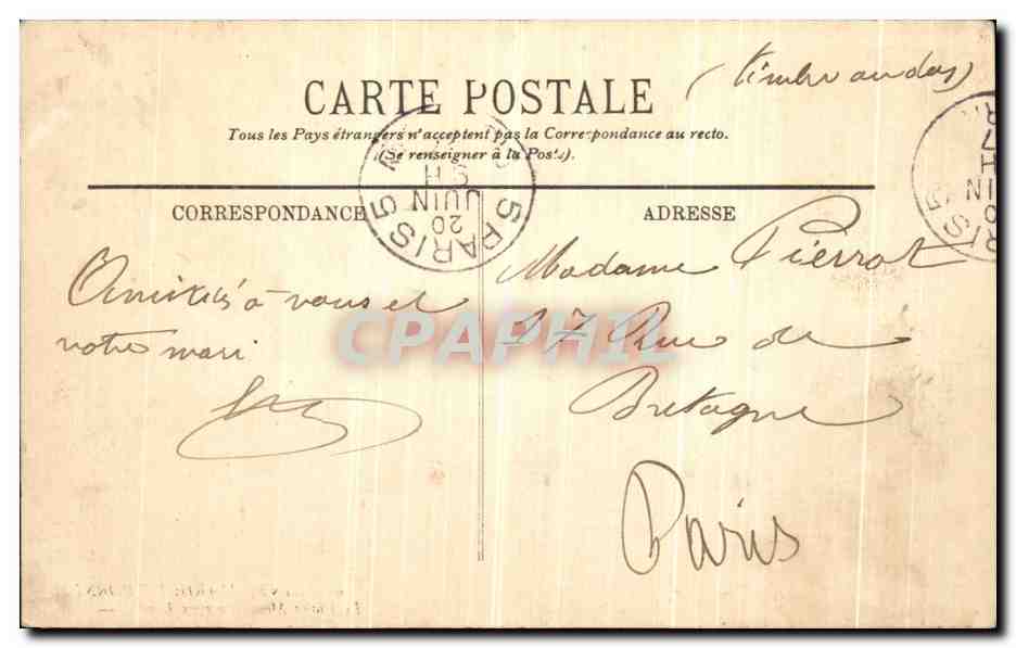 CPA Sainte Marie De Pornic Le Plage Mombeau vers Pornic — Rückseite