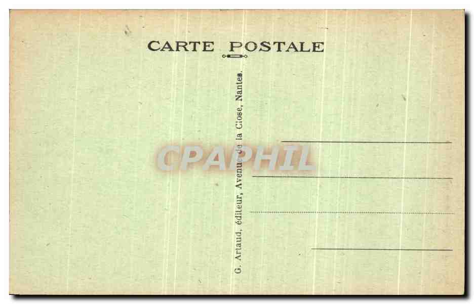CPA Pornic Gourmalon Le Casino Les Flots — Back