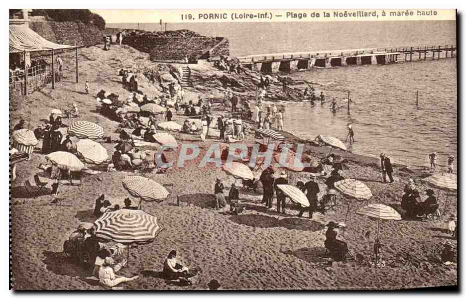 CPA Pornic Plage de la Noeveillard a maree Haute
