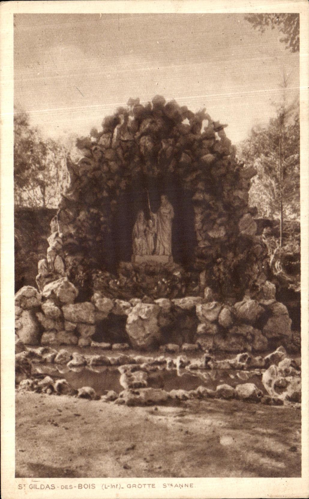 CPA St Gildas des Bois Grotte Ste Anne