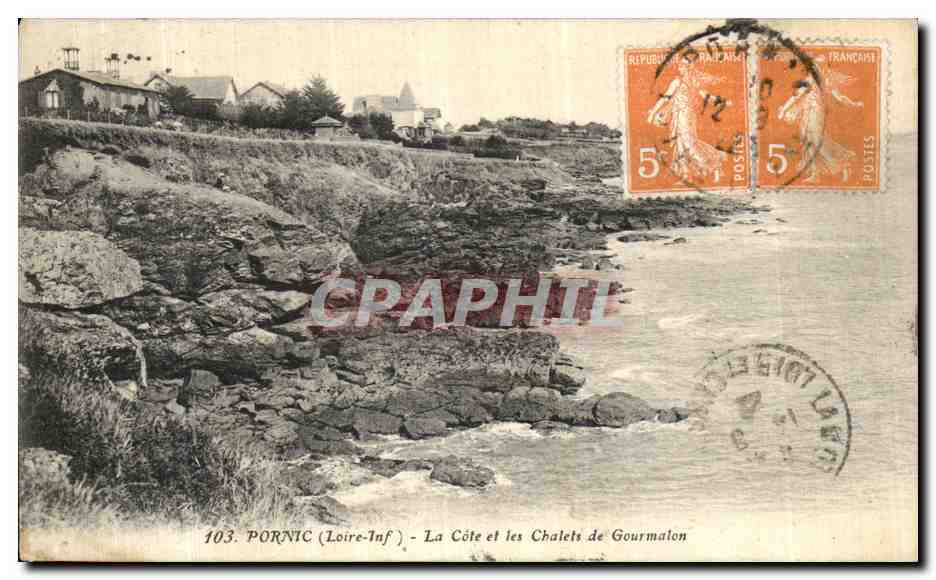 CPA Pornic La Cote et les Chalets de Gourmalon
