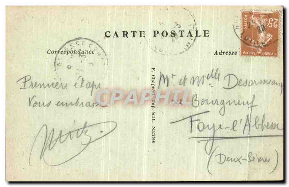 CPA Pontchateau Calvaire de la Madeleine Station Jesus est Charge de sa Croix  — Rückseite