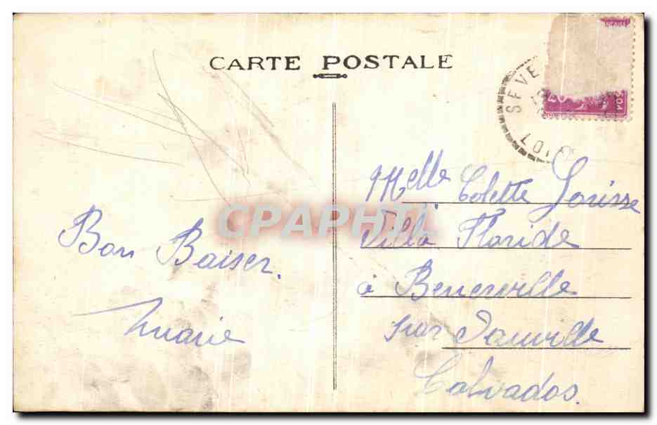 CPA Severac La Chapelle du Rocher de la Vache  — Rückseite