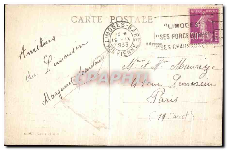 La Creuzille (Hte-Vienne) — Vue sur l'Etang — éditeur inconnu, n° de série non visible — Reverso