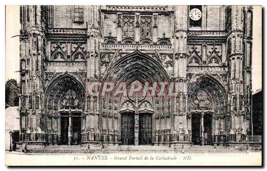 CPA Nantes Grand Portail de La Cathedrale