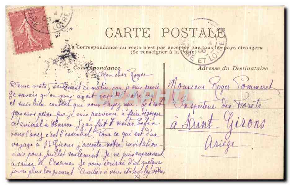 CPA Nantes Le Donjon du Grand Logis du Chateau — Verso