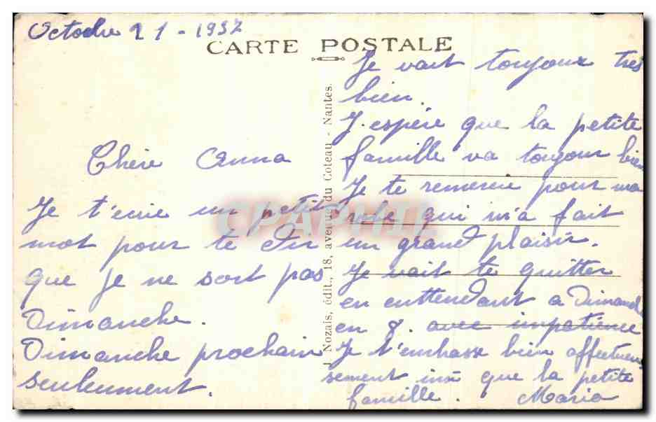 CPA Nantes Les Douves et les trois tours du Chateau de la Duchesse Anne — Verso