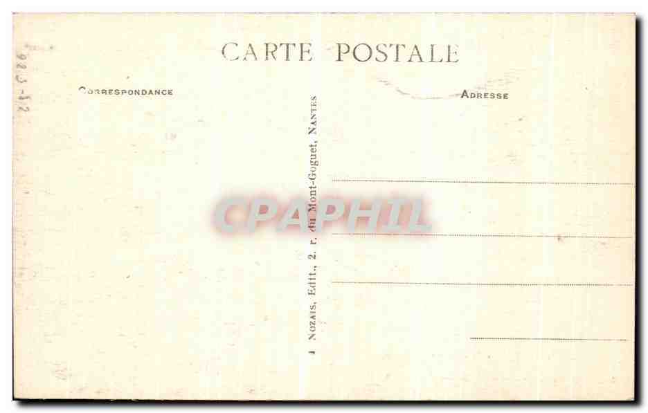 CPA Nantes Logis et Donjon  — Verso