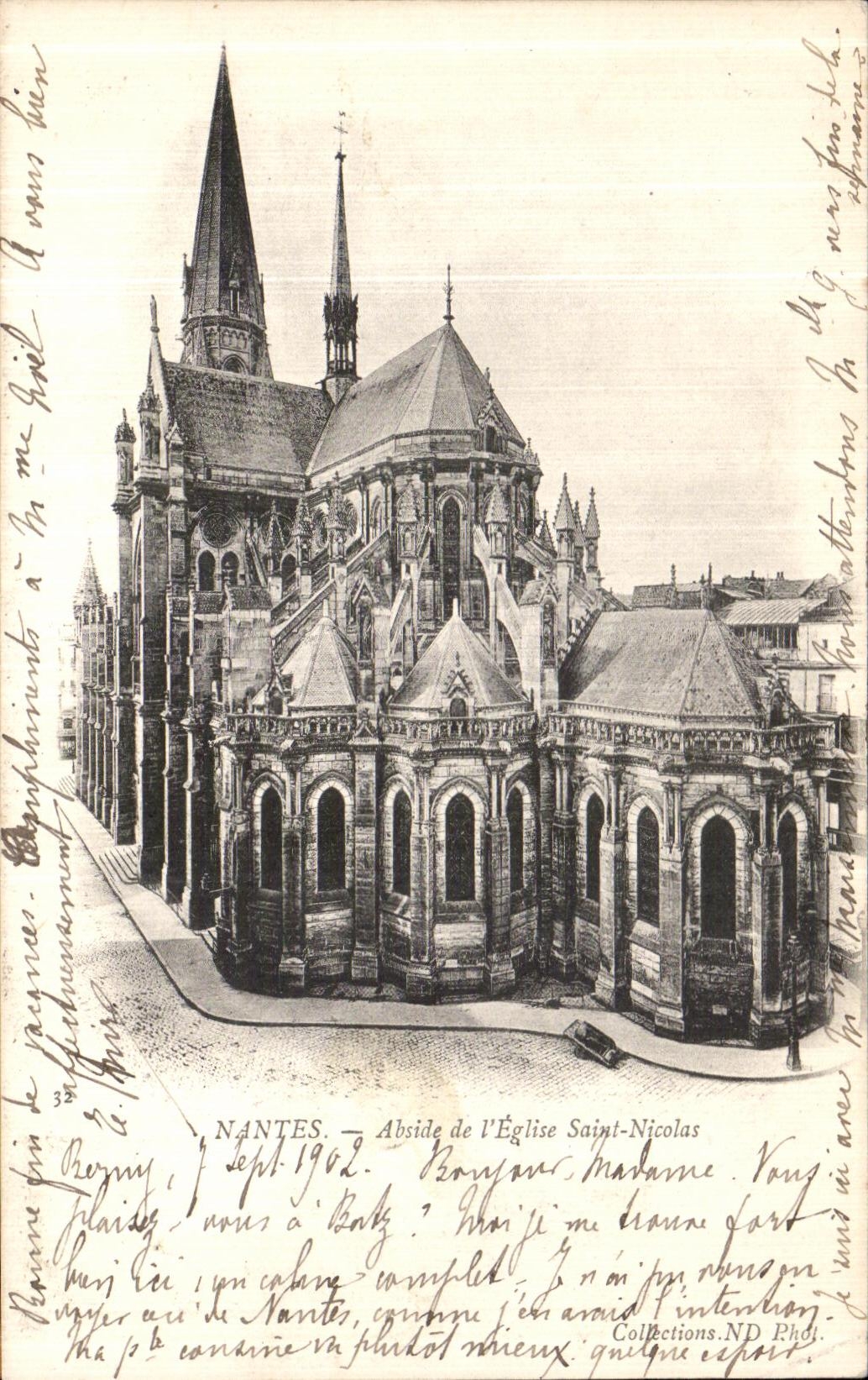 CPA Nantes Abside de L Eglise Saint Nicolas