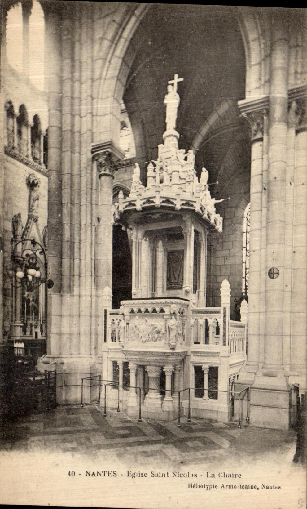 CPA Nantes Eglise Saint Nicolas La Chaire 