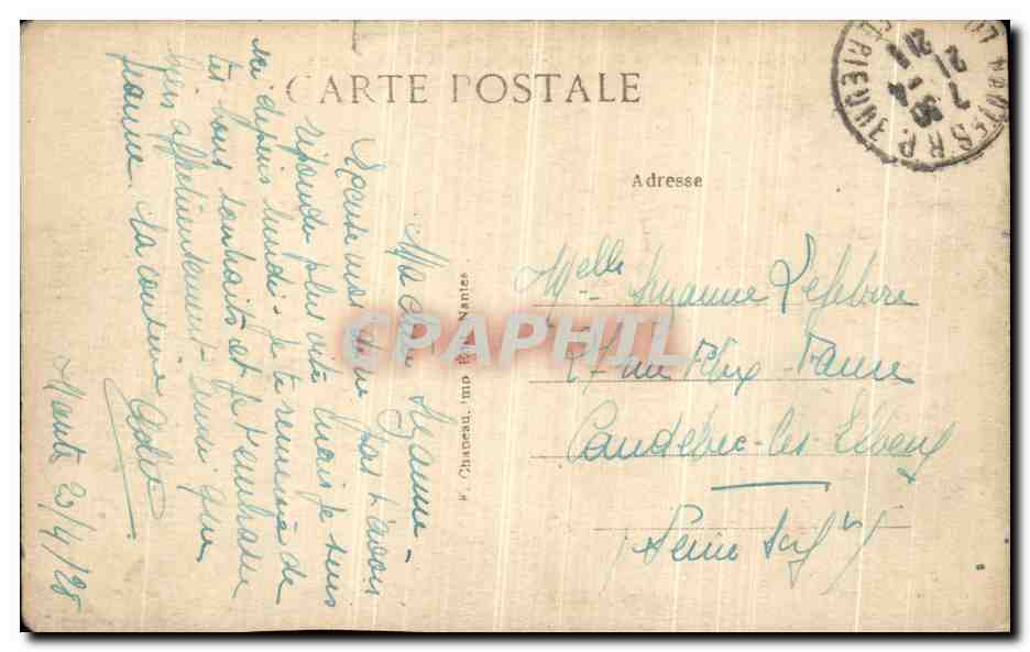 CPA Nantes Chateau des Ducs Bretage Les lucarnes et les loggias — Rückseite