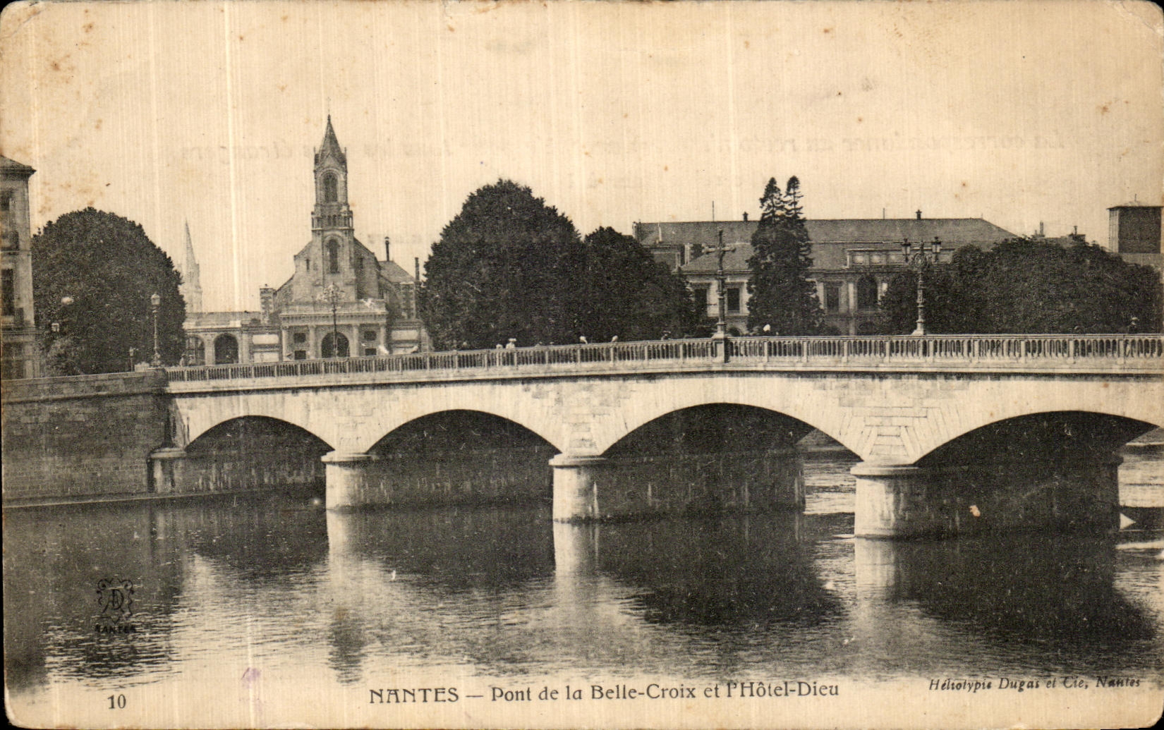 CPA Nantes Pont de la Belle Croix l Hotel Dieu