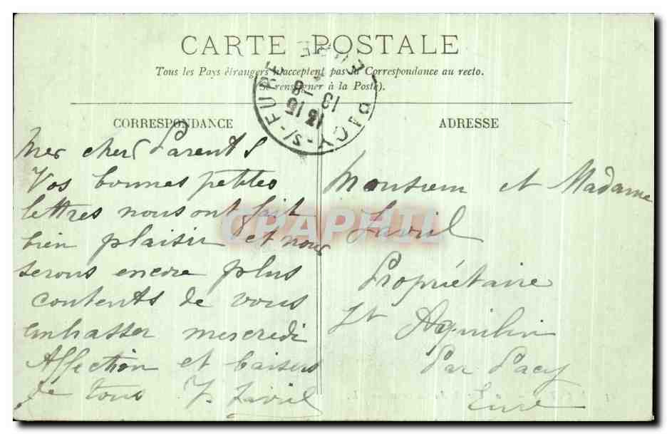 CPA Nantes La Tourelle du Chateau  — Rückseite