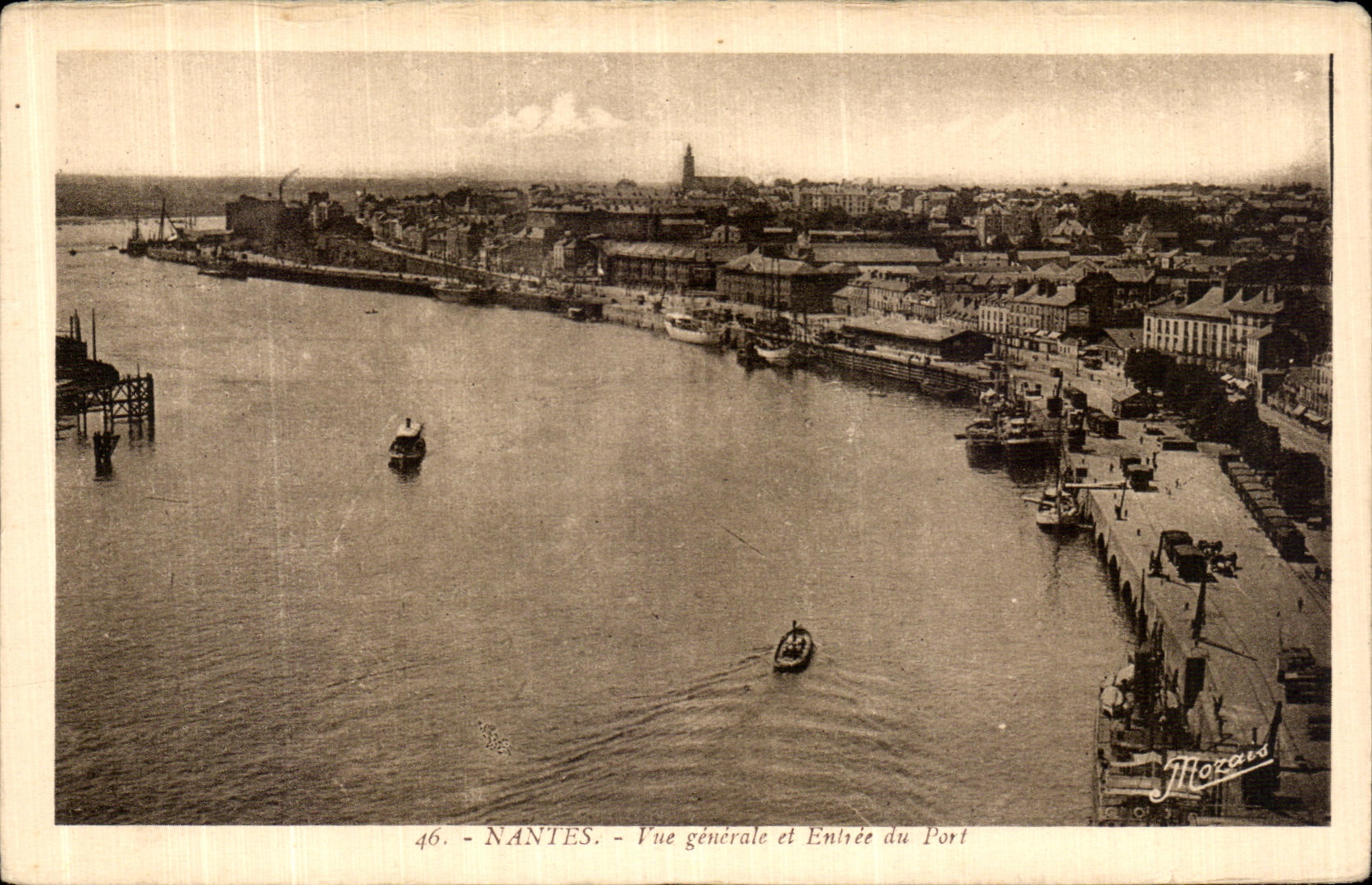 NANTES — Vue générale et Entrée du Port — J. Morand, n° 46