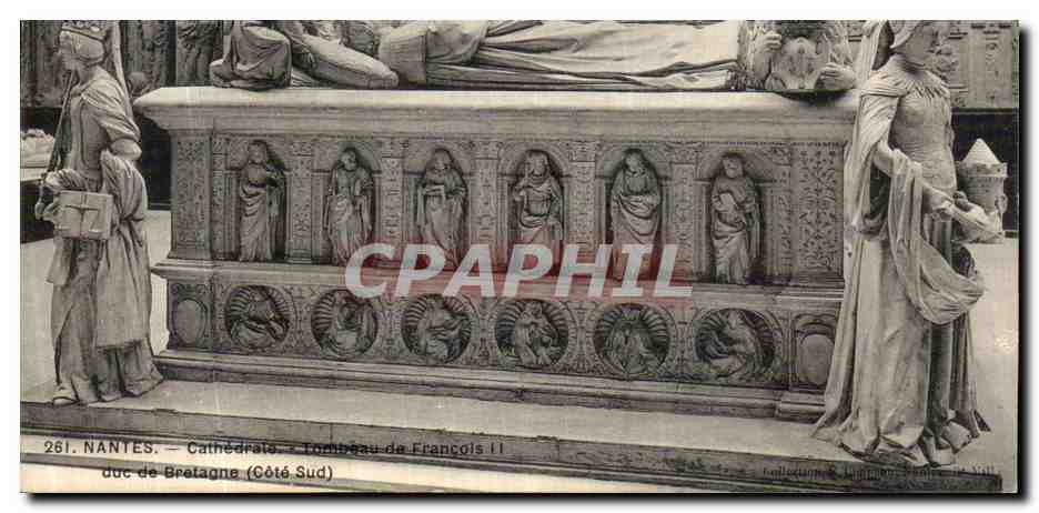 CPA Nantes Cathedrale Tombeau de Francois II Duc de Bretagne Lion