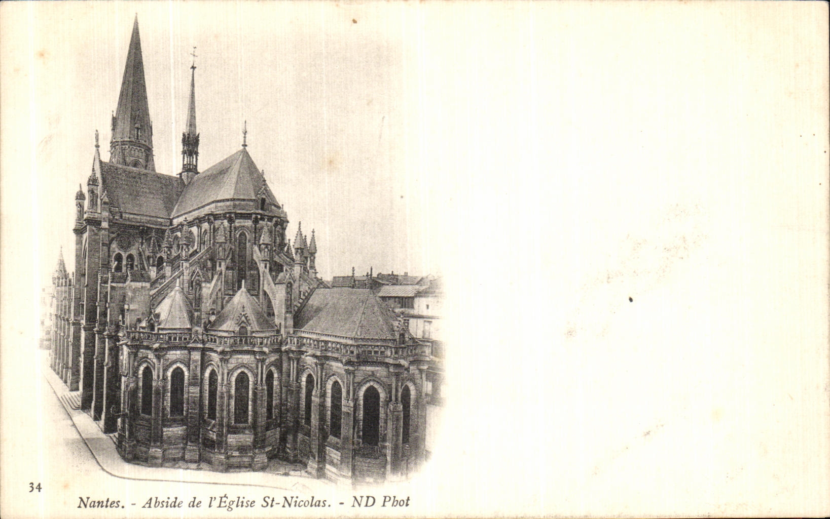 CPA Nantes Abside de L Eglise St Nicolas