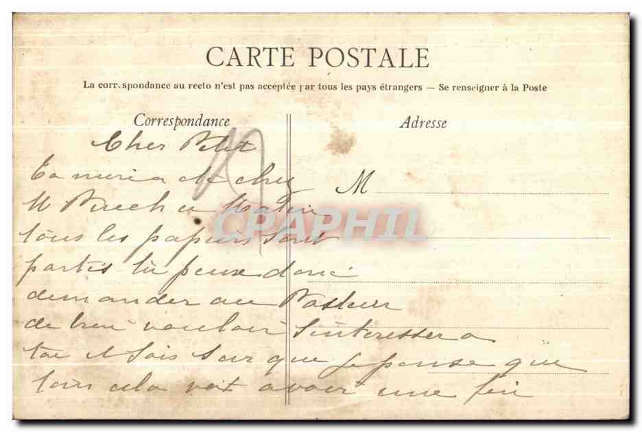 CPA Nantes Le Pont de la Rotonde Au Fond le Chateau et la Cathedrale — Verso