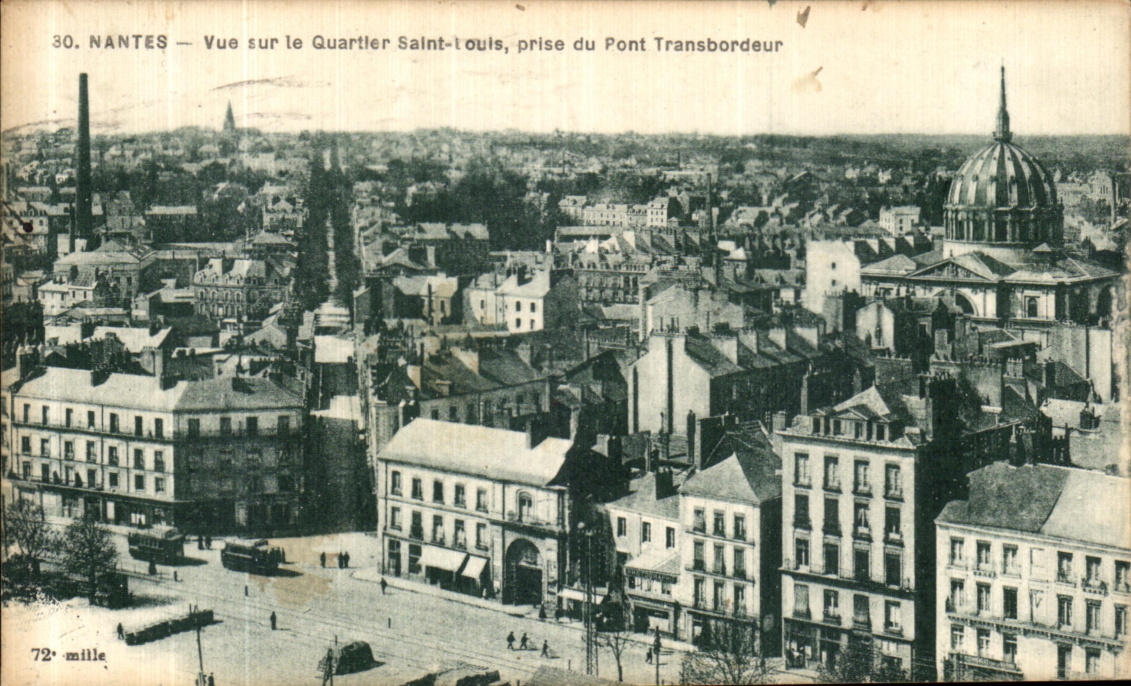 CPA Nantes Vue Sur le Quartier Saint Louis Prise du Pont Transbordeur