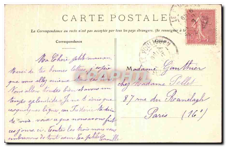 CPA Guerande Collegiale St Aubin Chaire exterieure — Rückseite