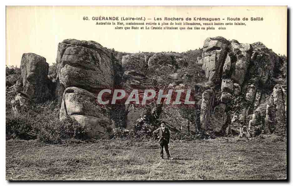 CPA Guerande Les Rochers de Kremaguen Route de Saille 