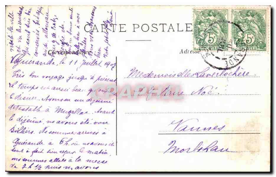 CPA Guerande Les Remparts de la Ports St Michel et La Porte Saille  — Rückseite