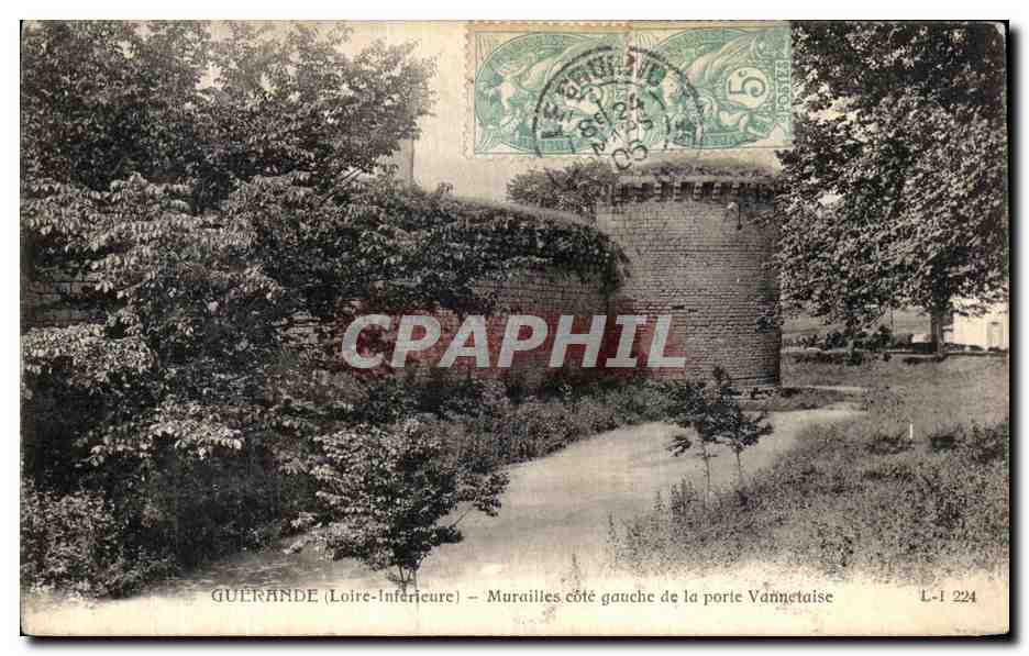 CPA Guerande Murailles Cote Gauche de la Porte Vannetaise 