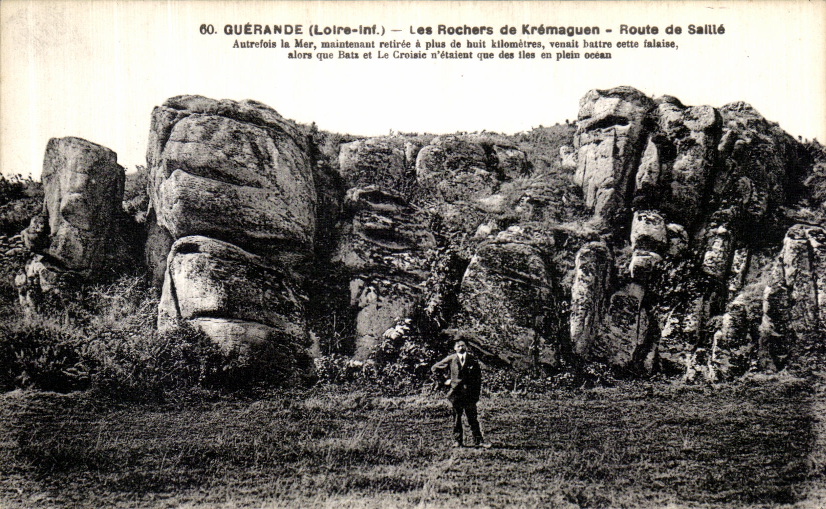 CPA Guerande Les Rochers de Kremaguen Route de Saille