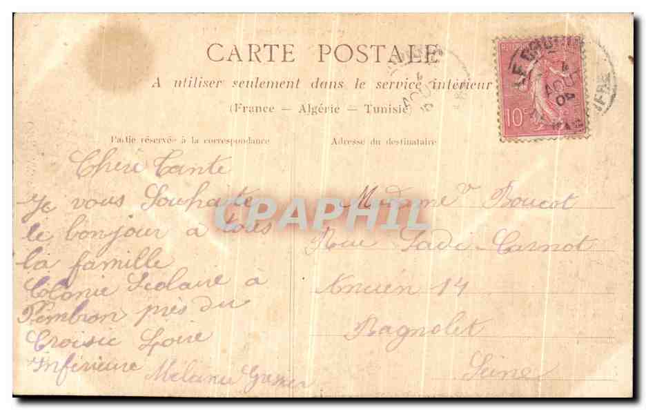 CPA Guerande Collegiale Saint Aubin Portail et Chaire Exterieure  — Rückseite